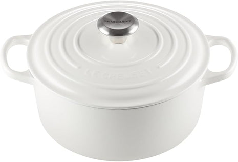Le Creuset Enameled Cast Iron Signature Round Dutch Oven, 4.5 qt., White