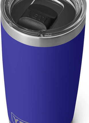 YETI Rambler 20 oz Tumbler Retired Color, Stainless Steel, Vacuum Insulated with MagSlider Lid, Offshore Blue