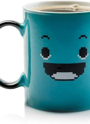 InGwest Color Changing Coffee Mug – 11oz Ceramic Heat Sensitive Cup with Funny Smile – Great for Morning Coffee or Gift