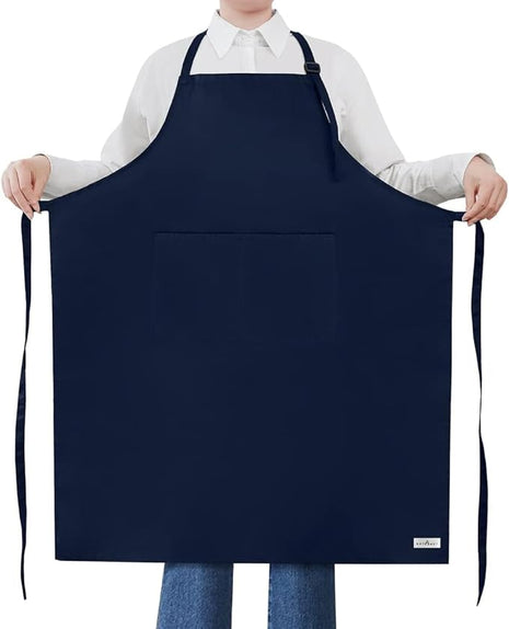 ROTANET Extra Large Apron for Men Adjustable Bib Aprons with 2 Pockets Cooking Kitchen Women Chef Water & Oil Resistant