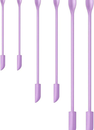 Silicone Spatula Set (6Pcs) - Mini Scraper Tool for Beauty & Food - Reach Every Last Drop, Multi-Size Spatulas for Makeup Jars, Lotion Bottles & Kitchen Containers