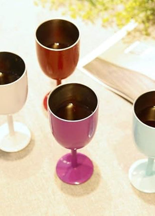 AMZUShome Stainless Steel Wine Glasses Cups.Double Walled Vacuum Insulated Wine Tumbler With Lid and Straw.Friendship,Christmas,Birthday Gifts for Women Men Friends Dad Mom(10oz Red)