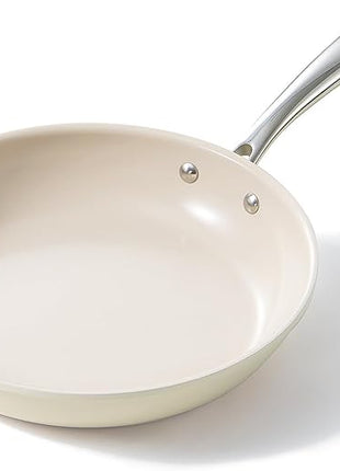 Redchef Nonstick Frying Pan Skillet, Ceramic Non-Stick Saute Pans, 9.5 inch Cooking Fry Pan with Stay Cool Handle, All Stovetops (Gas, Electric & Induction), Dishwasher/Oven Safe, PFAS-Free, Non Toxic