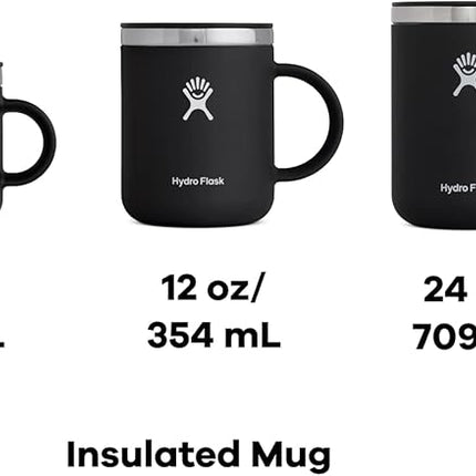 Hydro Flask Coffee Mug – Insulated Stainless Steel, Non Spill, Leak Proof Travel Mug 12 Oz Birch Gray