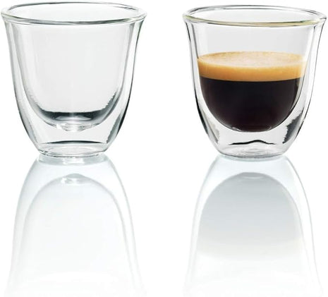 De'Longhi Double Walled Thermo Espresso and Latte Glasses Bundle (Set of 4)