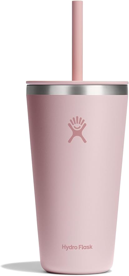 Hydro Flask All Around Tumbler Straw Lid, Insulated Travel Mug, Stainless Steel Coffee Cup 28 Oz Tonal Trillium