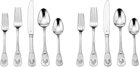 2-Pack of 20-Piece Flatware Set, French Rooster (CFE-01-FR20)