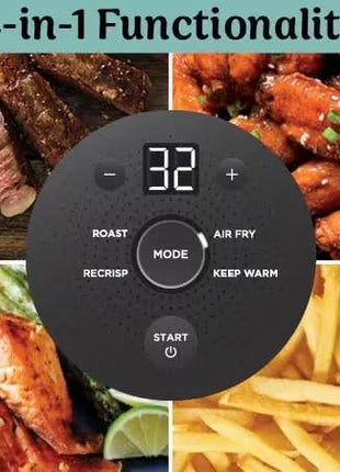 Ninja Crispi 4-in-1 Portable Glass Air Fryer Cooking System, 1500W, 4QT & 6-Cup TempWare Glass Containers with Storage Lids, Microwave, Freezer & Dishwasher Safe, Cyberspace Gray, FN101GY