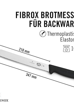 Victorinox Swiss Army 8" Serrated Bread Knife with Fibrox Handle, 47549