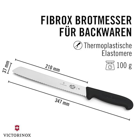 Victorinox Swiss Army 8" Serrated Bread Knife with Fibrox Handle, 47549