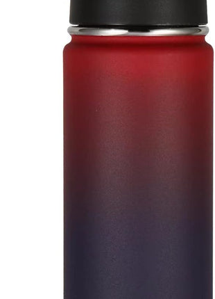 Volhoply 18oz Kids Insulated Water Bottle,Stainless Steel Water Bottles with Straw Lid,Double Wall Vacuum Metal Sports Water Flask,Wide Mouth Reusable Travel Cups For Cold Drink(Red Purple,1 Set)