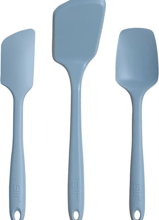 GIR: Get It Right 3-Piece Ultimate Silicone Kitchen Utensils Set - Spatula, Flip & Spoonula - Non-Toxic Cooking Utensils for Nonstick Cookware, Cooking and Baking - Slate