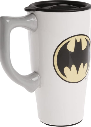 Spoontiques - Ceramic Travel Mugs - Batman Cup - Hot or Cold Beverages - Gift for Coffee Lovers