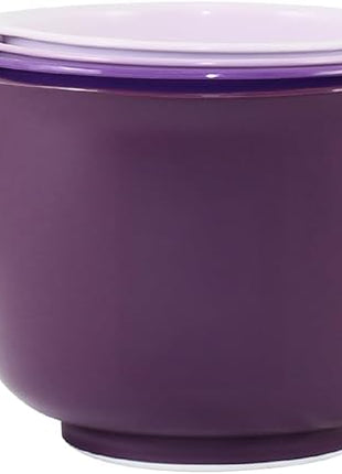 Glad Mixing Bowls with Pour Spout, Set of 4 - Nesting Plastic Bowls (1.2qt, 1.9qt, 2.8qt, and 3qt with Handle) - Non Slip Base, Dishwasher Safe Kitchen Cooking and Baking Supplies, Purple