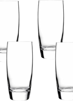 Luigi Bormioli Michelangelo 20 oz Beverage Glasses - Large Capacity, Crystal-Clear Design - Fine Laser-Cut Rims, Ideal for Various Beverages, Dishwasher Safe, Made in Italy (Set of 4)