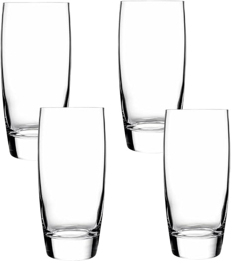 Luigi Bormioli Michelangelo 20 oz Beverage Glasses - Large Capacity, Crystal-Clear Design - Fine Laser-Cut Rims, Ideal for Various Beverages, Dishwasher Safe, Made in Italy (Set of 4)