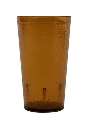 G.E.T. 6612-1-A Heavy-Duty Plastic Restaurant Tumblers, 12 Ounce, Amber (Set of 12)