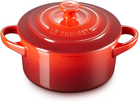 Le Creuset Stoneware Mini Round Cocotte, 8 oz., Cerise
