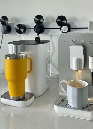 20 oz Stainless Steel Tumbler with Handle Bulk Metal Insulated Tumblers Travel Coffee Mug with Handle Double Wall Tumbler Cup with Lid and Straw, Yellow 6 Pack