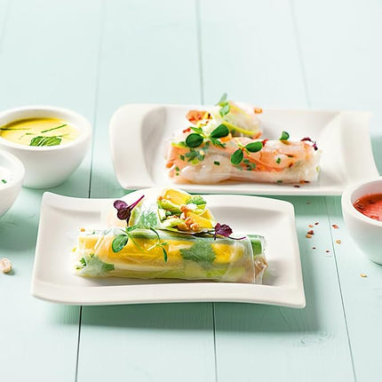 Villeroy & Boch New Wave Bread & Butter Plate, 6 x 5 in, Premium Porcelain, White