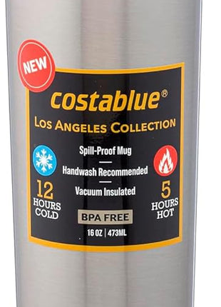 Travel Coffee Mug - 16 Oz. Stainless Steel Insulated Coffee Mug, Leak Proof Tumbler w/Dishwasher Safe Lid, Double Wall Travel Coffee Cup, Reusable Insulated Tumbler for Hot & Cold Beverages…