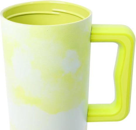 Simple Modern 40 oz Tumbler with Handle and Straw Lid | Leak-Proof Insulated Stainless Steel Water Bottle Travel Mug Cupholder Use | Gifts for Women Men Him Her | Trek Signature | Chartreuse Tie Dye