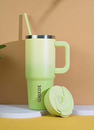 BJPKPK 30 oz Insulated Tumbler With Lid And Straw Stainless Steel Tumblers Cup With Handle For Women And Men,Laguna