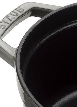 STAUB Cast Iron Roaster/Cocotte, Round, 26 cm, 5 L, Graphite Grey