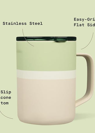 Corkcicle Classic Coffee Mug - Triple Insulated Stainless Steel for Travel - Shatter-Proof Lid - Keeps Drink Hot Over 3 Hours - Holiday Mug Gift - Great for Gifting Warmth - 16 oz - Grogu