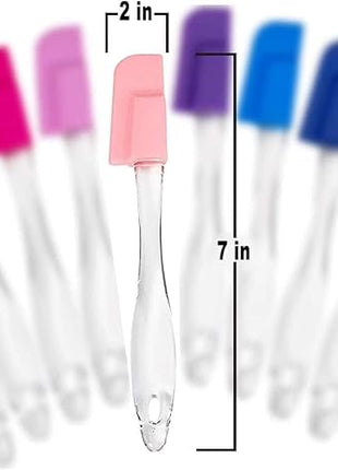 Mini Spatulas Set - 10 Piece Heat Resistant Silicone Spatula - Pro-Grade Multipurpose Kitchen Tool for Baking, Cooking, Mixing, and More - Non-Stick, Dishwasher Safe Bright and Colorful Small Spatula