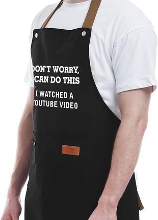 REHAVE Funny Gift for Men, Women, Dad, Anniversary, Christmas Gifts for Husband, Boyfriend, Brother, Uncle, Unique Birthday Grilling Gift, Father's Day Gifts from Daughter Son – BBQ Cooking Chef Apron