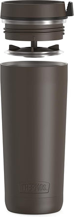 THERMOS ALTA SERIES Stainless Steel Tumbler 18 Ounce, Espresso Black