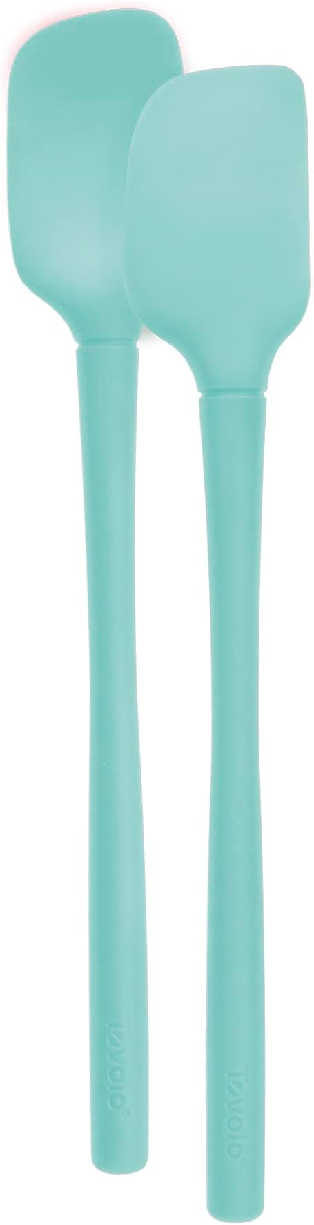 Tovolo Flex-Core All-Silicone Mini Spatula & Spoonula, Kitchen Utensil Set of 2, Heat-Resistant & BPA-Free Silicone Spatula & Spoonula, Safe for Cast Iron & Non-Stick Cookware, Dishwasher-Safe