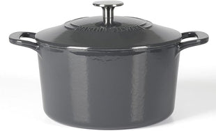 Martha Stewart Gatwick 4 Quart Enamel Cast Iron Dutch Oven - Grey