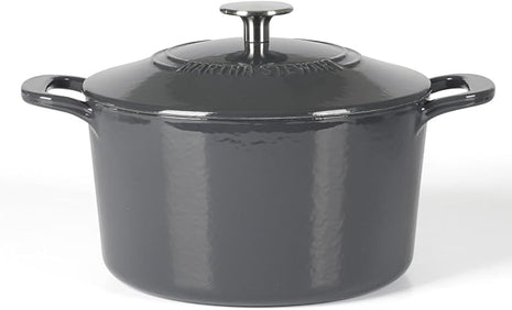 Martha Stewart Gatwick 4 Quart Enamel Cast Iron Dutch Oven - Grey