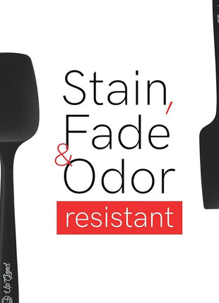 UpGood Silicone Spatula Set 600°F - High Heat Resistant Nonstick, Small and Large Kitchen Spatulas - Flexible BPA Free Professional Grade Cookware - Utensils for Cooking, Baking, Mixing(4 Pcs, Black)