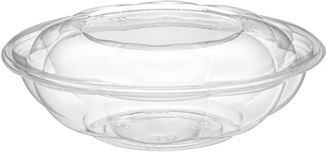 Comfy Package [18 oz. - 50 Count Clear Plastic Salad Bowls with Lids, Disposable Salad Containers - Perfect for Takeout, Salads, and Meal Prep