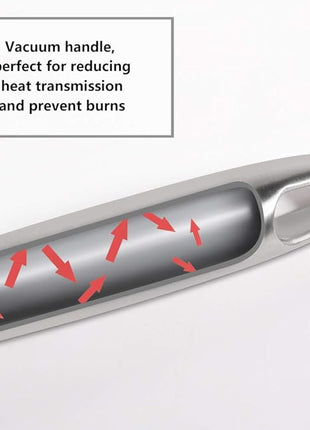 Newness Soup Ladle, [Rustproof, Heat Resistance, Integral Forming] Resilient 304 Stainless Steel Soup Spoon with Vacuum Ergonomic Round Handle, Cooking Spoon for Kitchen, 13.7 Inches