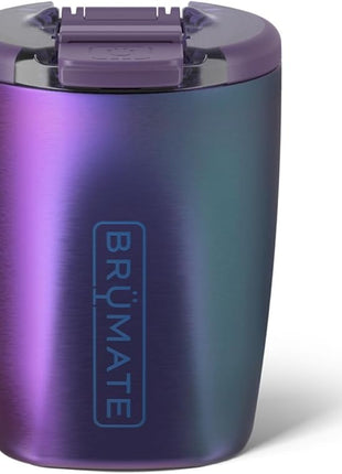BrüMate Rocks 100% Leak-Proof 12oz Insulated Lowball Cocktail & Whiskey Tumbler - Double Wall Vacuum Stainless Steel - Camping, Travel Tumbler & Cocktail Glass (Dark Aura)