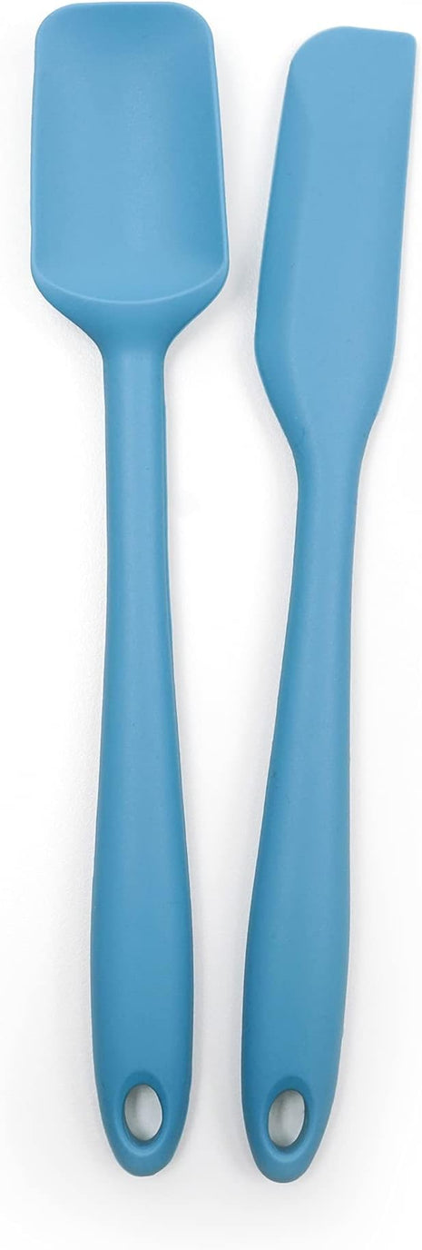 RSVP International Ela's Favorite Silicone Spatula, Turquoise, 8" | BPA-Free Silicone | Scrape Batters, Flip Eggs, Ice Cakes, & More | Dishwasher Safe & Heat Resistant | Cooking & Baking