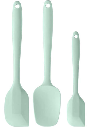 5 Piece Mint Green Silicone Spatula Set, Heat Resistant Rubber Spatulas Set, Silicone Kitchen Utensils Set Dishwasher Safe for Nonstick Cookware