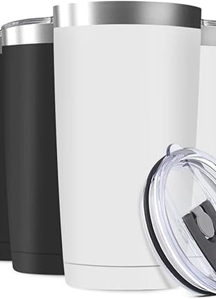 20oz Tumbler Vacuum Insulated Travel Mug with Lids, Stainless Steel Double Wall Bulk Cup for Home, Office, Outdoor Suitable for Vehicle Cup Holders