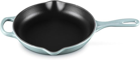 Le Creuset Enameled Cast Iron Signature Iron Handle Skillet, 9", Sea Salt