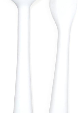 RSVP International Ela Collection Silicone Coated Steel, Mini Spatula/Spoon, White