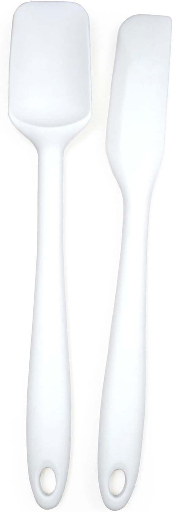 RSVP International Ela Collection Silicone Coated Steel, Mini Spatula/Spoon, White