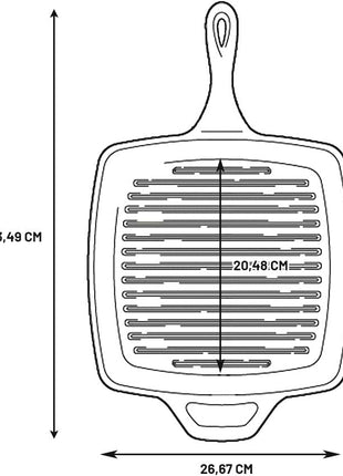 Lodge Cast Iron Grill Pan, Square, 10.5 Inch