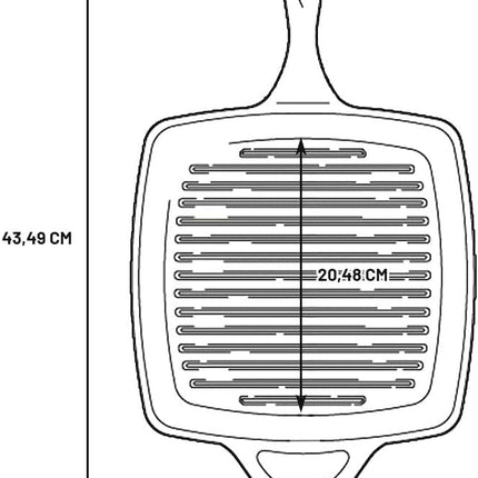 Lodge Cast Iron Grill Pan, Square, 10.5 Inch