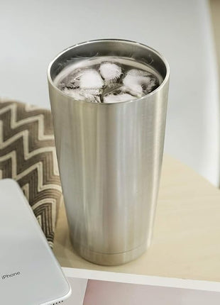 DOMICARE 20oz Stainless Steel Tumbler Bulk with Lid, Double Wall Vacuum Insulated Travel Mug, Powder Coated Coffee Cup, Stainless Steel, 12 Pack