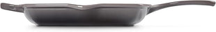 Le Creuset Enameled Cast Iron Signature Square Skillet Grill, 10.25", Oyster