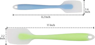 Silicone Spatulas Set of 4 - Heat Resistant Non-Stick Flexible Rubber with Solid Stainless Steel Core Kitchen Essential Gadget Premium Scraper Spoon Set - Seamless, Dishwasher Safe, 2 Size